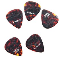 D'Addario Guitar Picks Joe Satriani Satch Grip 5 Picks Celluloid Extra Heavy