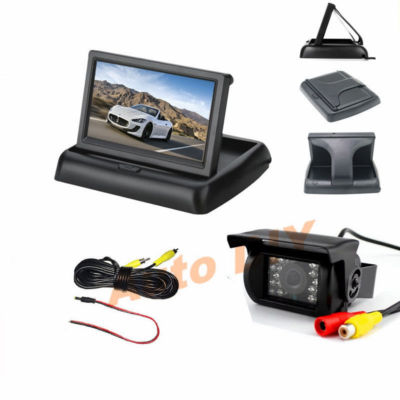 18 LED IR CCD Car Reversing camera + 4.3'' LCD Folding Monitor Rear view Kit