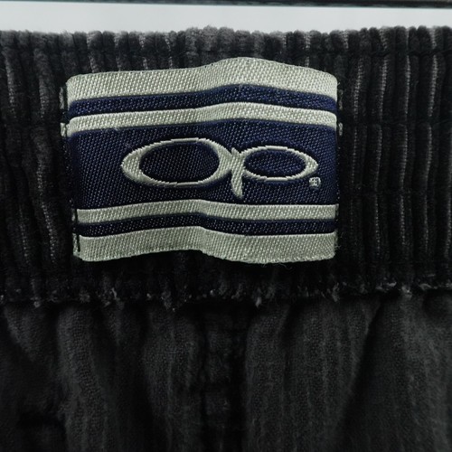 Vintage Ocean Pacific Corduroy Shorts Mens 34 Gray 90s Surfer Beach Embroidered - Picture 12 of 13