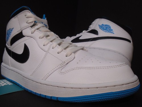 nike air jordan 1 retro mid laser blue white black