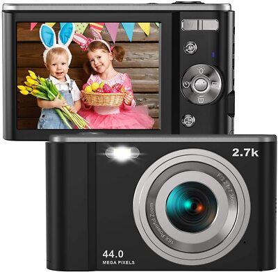 Digital Camera HD 44 MP Vlogging Camera with Webcam, Point Shoot  Digital