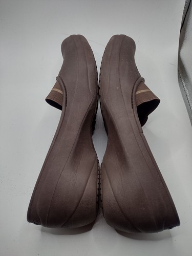 Crocs - Women's Walu Canvas Slip-on Loafer Shoes Black Dark Grey / Oyster Size 7 - Picture 5 of 5
