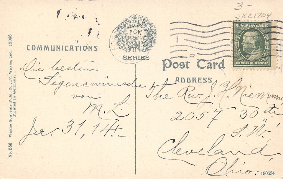 Fort Wayne IndianaBirdseye Concordia College CampusHomesBridge1909 PCK eBay