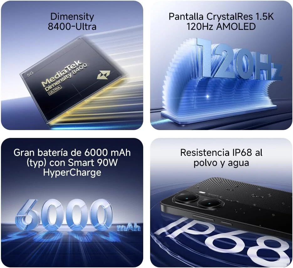 Smartphone Xiaomi POCO X7 Pro 5G 12+512GB /12+256GB/ 8+256GB 6000mAh Global - Imagen 3 de 4