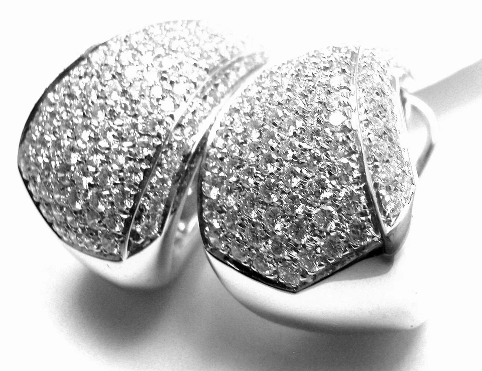 Nuevos Pendientes Auténticos Damiani Da Definire Oro Blanco 18k Diamantes 3.09ct $22.900 Foto 4 de 4
