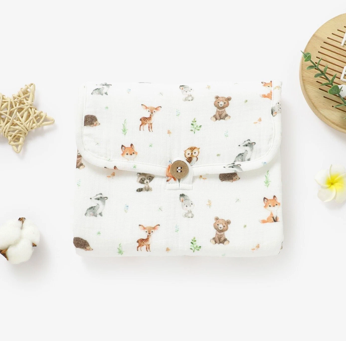 Woodland Animals Organic Cotton Baby Travel Changing Mat | Newborn Shower Gift
Opens in a new window