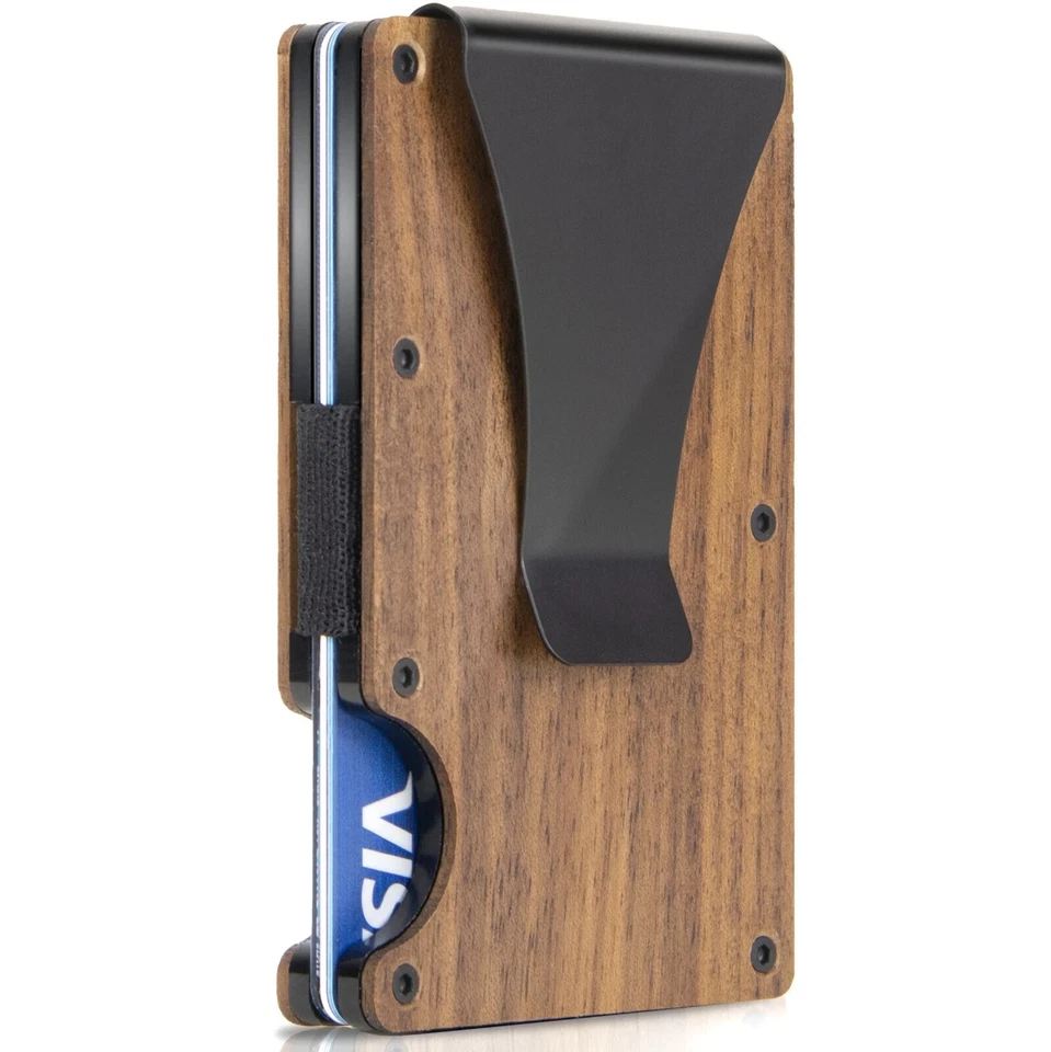 IDLokr Men's RFID Blocking Slim Money Clip Minimalist Wallet Card ID Holder - Image 3 of 4