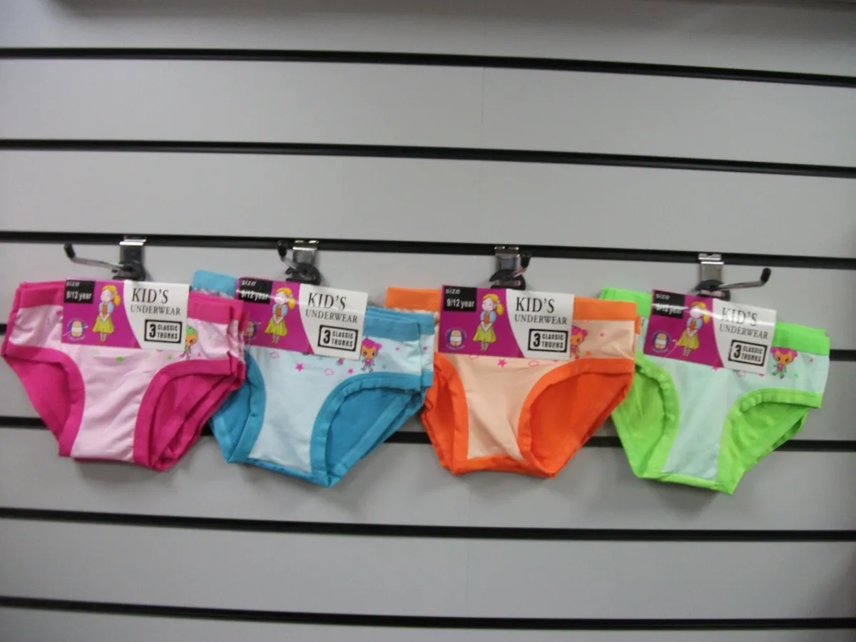 Kids Girls Underwear 3 Pack 9-12 Years 100% Cotton Brand New