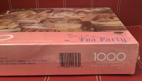 The Dolls Tea Party SPRINGBOK 1000 Piece Jigsaw Puzzle 24" x30" Sealed Hallmark - Picture 2 of 3
