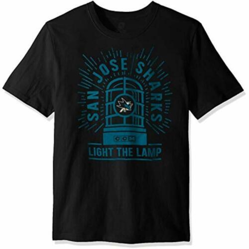 Maglietta spazzolata NHL San Jose Sharks uomo adulto Light the Lamp, piccola, nera nuova con etichette - Foto 1 di 1