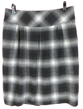 SK16002- ANN TAYLOR LOFT Women's Wool Nylon Flannel Pencil Skirt Plaid Size 10