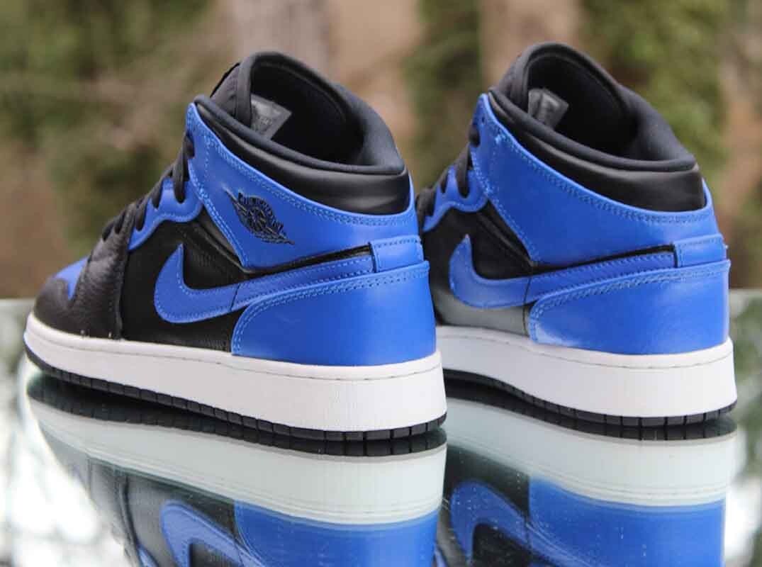 Air Jordan 1 Mid Hyper Royal Size 5.5Y Black White Custom Air Jordan 1 Mid Hyper Royal Size 5.5Y Black White Custom
