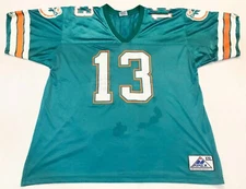 Vintage Apex One NFL Miami Dolphins MARINO #13 Football Jersey XXL Green Screen