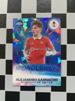 2022-23 Topps Chrome Sapphire UCC Wonderkids RC Alejandro Garnacho Manchester