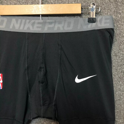 Mens Nike Pro Dri-fit NBA Logo 3/4 Length Compression Tights