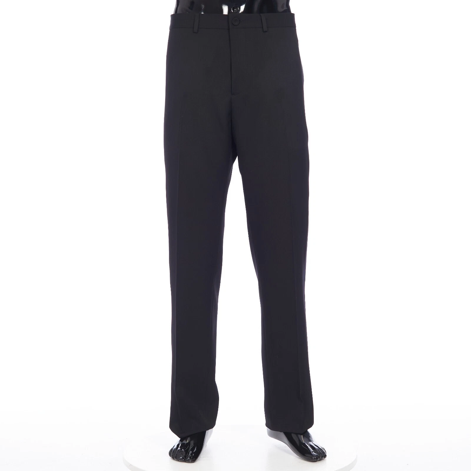 DIOR x PETER DOIG Pantalon habillé en sergé de laine noir avec rayures satinées