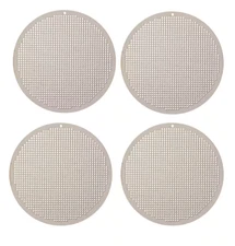 Cross Stitch Wood Blanks - Set of 4 Round - App. 4 In. - Ornaments or Coasters