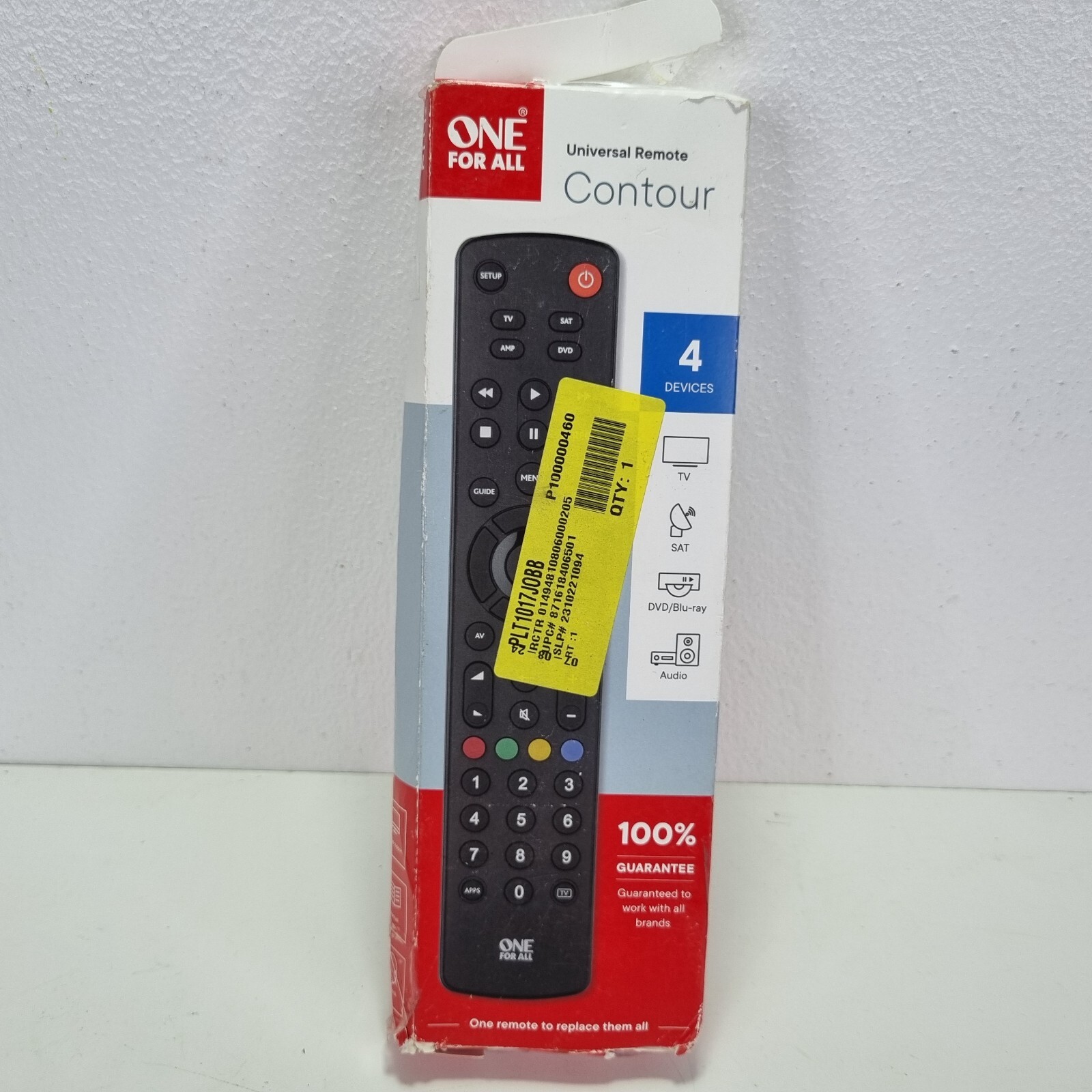 One for All 4 Device Universal Remote Control + FREE POST