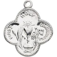 MRT Sterling Silver First Holy Communion 70." Medal for Girls or Boys