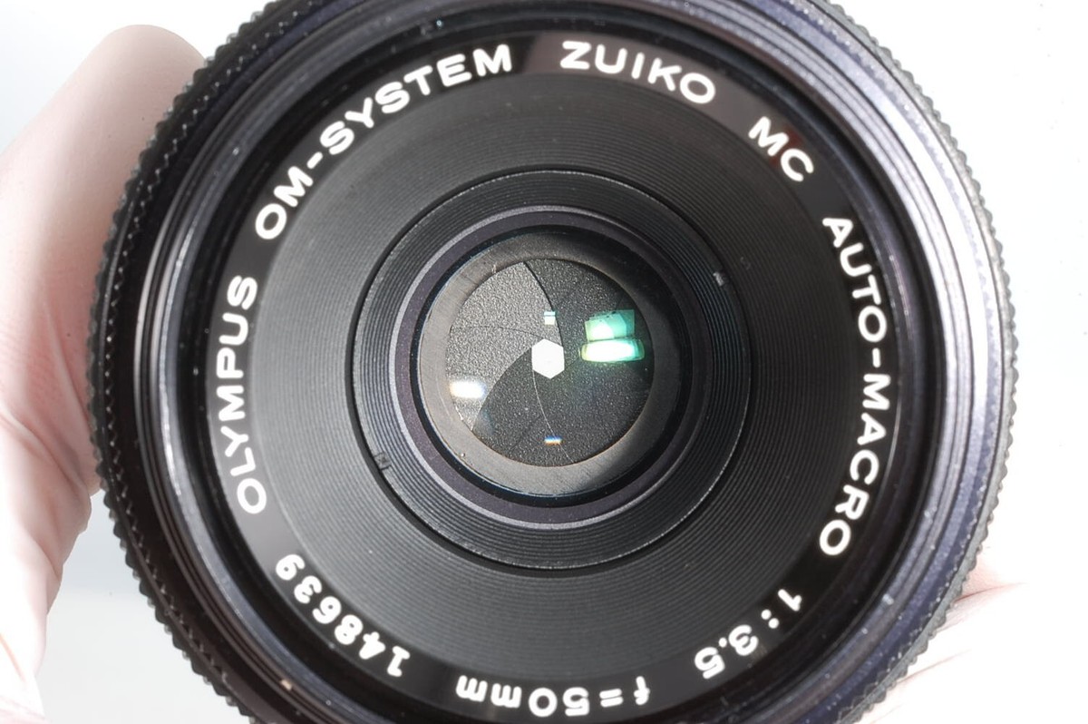 OLYMPUS OM10 Black Film Camera Auto-Macro Zuiko MC 50mm f/3.5 [Exc