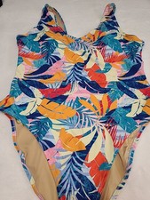 NWOT OLD NAVY Women's Tropical Print One-piece Swimsuit; Size XXL