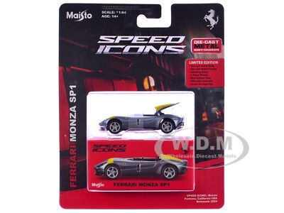 FERRARI MONZA SP1 SILVER 1/64 DIECAST MODEL CAR BY MAISTO 15702 | eBay