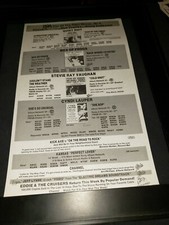 Quiet Riot, Cyndi Lauper, Stevie Ray Vaughan Rare Radio Promo Poster Ad Framed