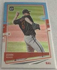 2020 Donruss Optic Baseball John Means Baltimore Orioles Carolina Blue Prizm 159