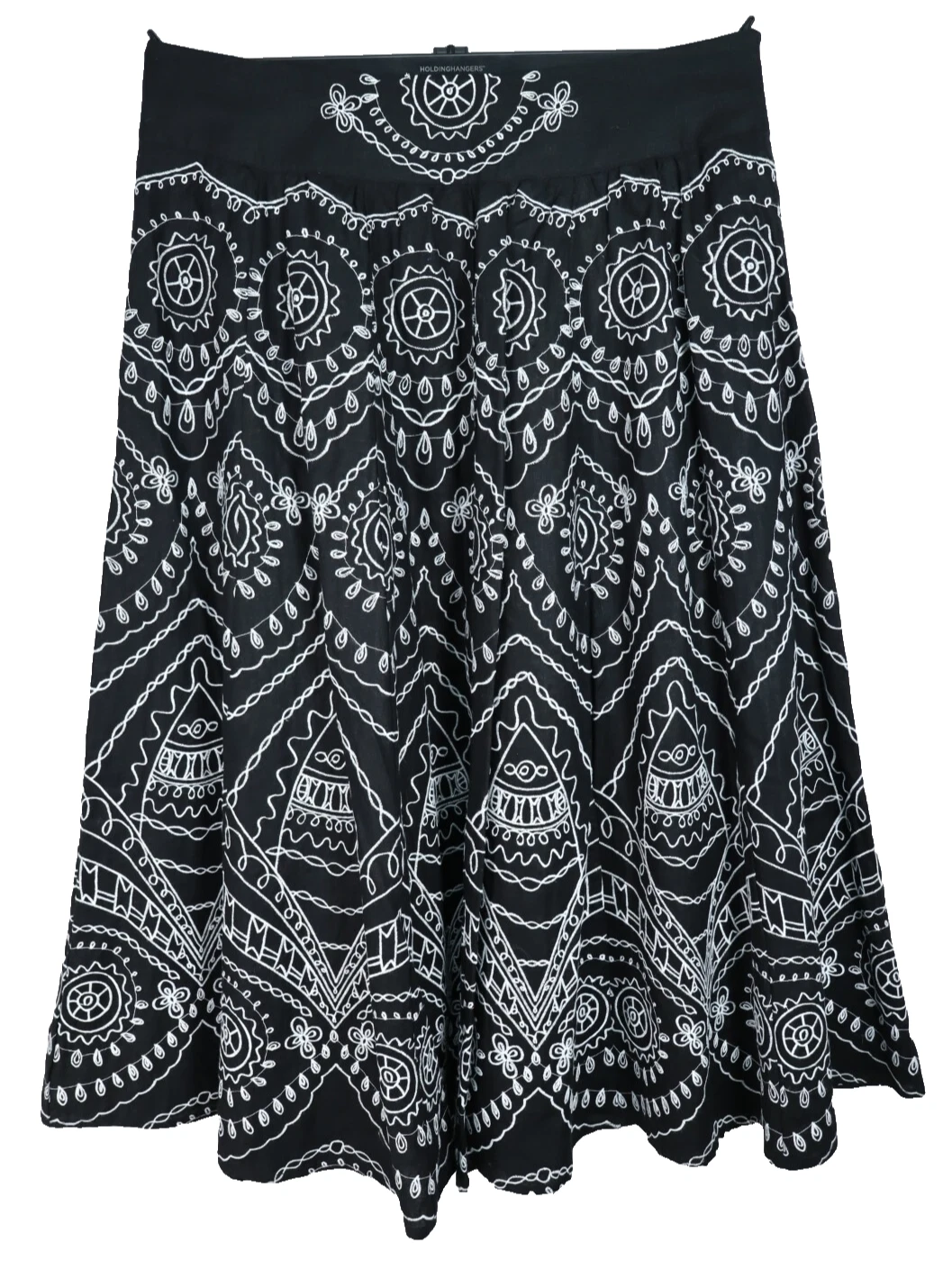HAROLD'S Women's Linen A-Line Maxi Flare Skirt Embroidered Black White Size 14
Opens in a new window