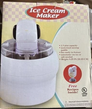 New One Quart IIce Cream, Frozen Yogurt, Sorbet Maker, Motorized Mixing Paddle