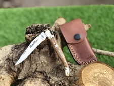 Laguiole stainless handmade Folding Pocket Knife wid Pouch