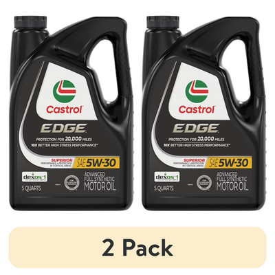 (2 pack) Castrol EDGE 5W-30 Advanced Full Synthetic Motor Oil, 5 Quarts RFID