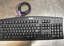 Dell SK-8110 Wired PS/2 Keyboard QWERTY Enhanced Function Keys Plug Play Black