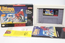 Super Nintendo SNES Game Ultima The False Prophet Box Manual Inserts, No Poster