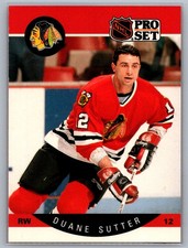1990-91 Pro Set #61a Duane Sutter Retired stripe on front