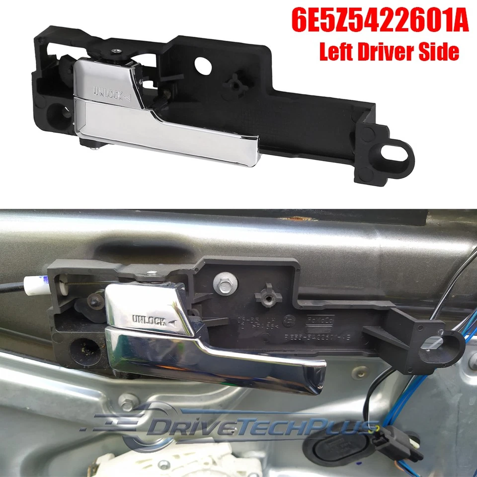 For 2006-2012 Ford Fusion MKZ Front Left Driver Side Chrome Interior Door Handle Foto 2 de 4