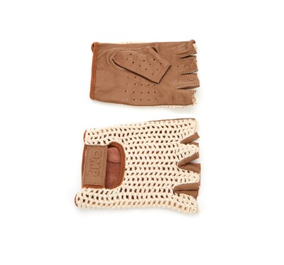 OMP RACING, INC. Tazio Gloves Brown - IB0-0747-A01-010-M