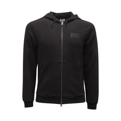 O6748 FELPA UOMO EA7 EMPORIO ARMANI MAN FULL-ZIP SWEATSHIRT BLACK