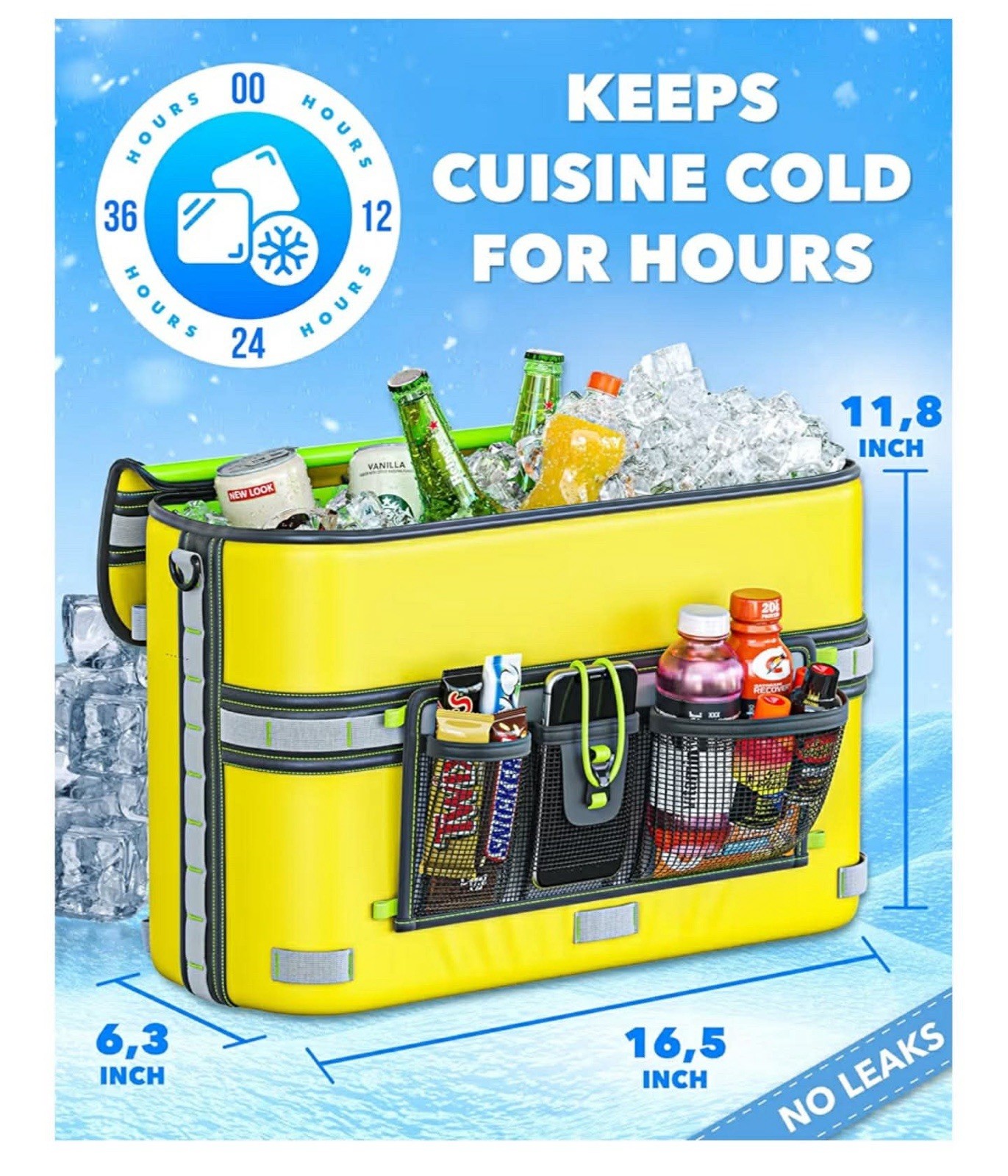 Kayak Cooler behind Seat, Waterproof Cooler for Kayaking,Paddle Board Cooler Com