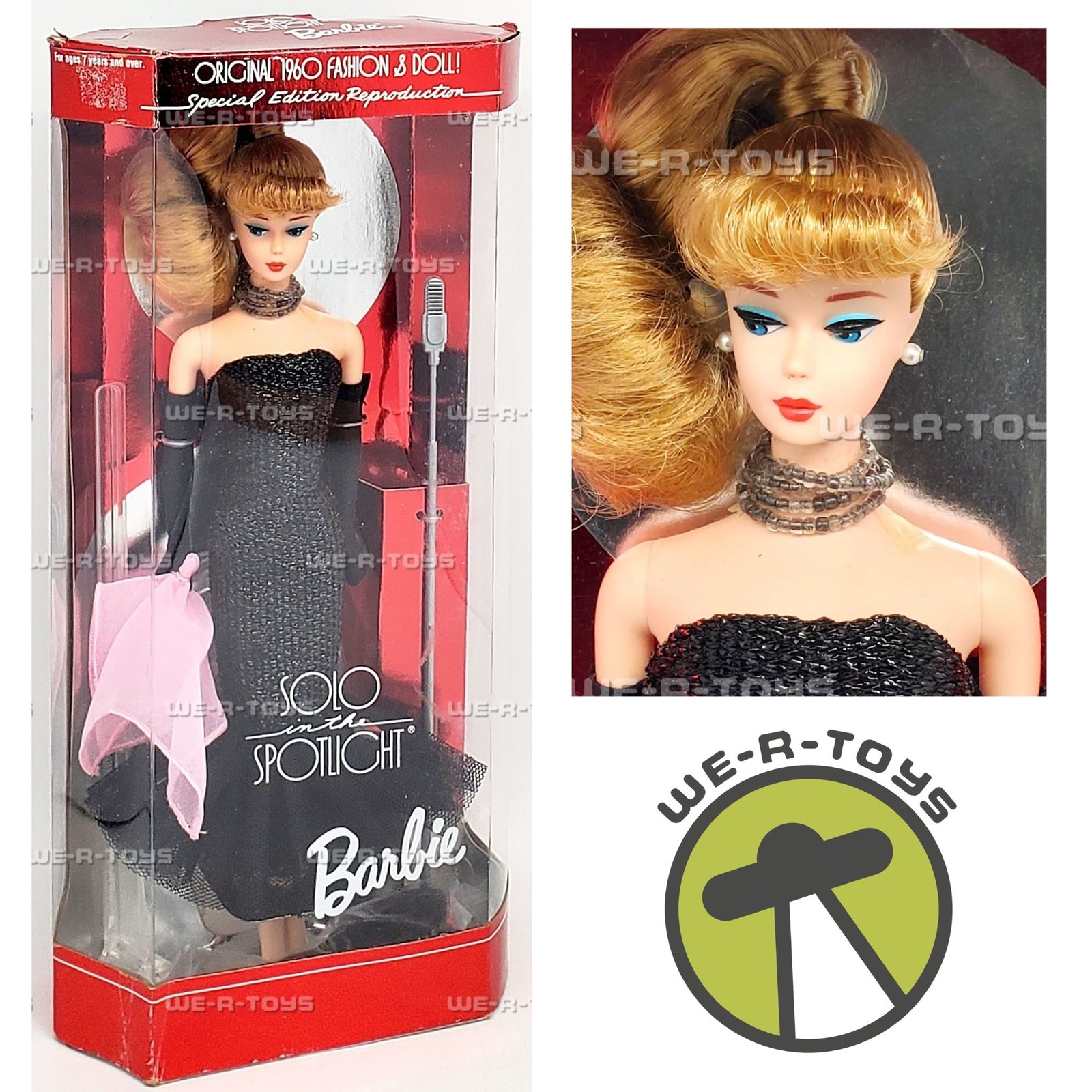 Solo in the Spotlight Blonde Barbie Doll Reproduction 1994 Mattel 13534
