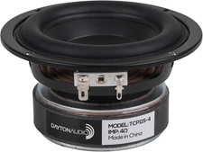 Dayton Audio TCP115-4 4" Treated Paper Cone Midbass Woofer 4 Ohm 