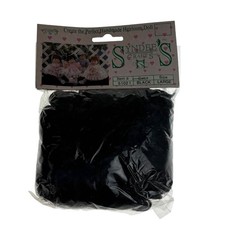 Syndees Craft Large Black Doll Hair Fiber Curly 51021 Vintage Taiwan Repair NEW
