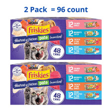 Friskies Seafood  Chicken Pate Adult Cat Wet Food - Variety Pack, 5.5 Oz, 96 ct