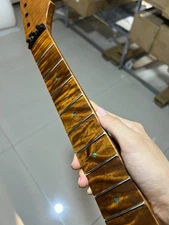 AAAA Floyd lock nut 22fret Roasted Flame Maple Matte Electric Guitar Neck