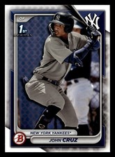 John Cruz 2024 Bowman Prospect 1ST ROOKIE RC #BP-77 New York Yankees (RC)