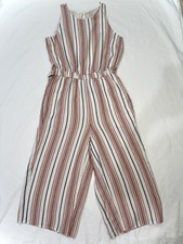 LOFT Outlet Stripe Belted Linen Blend Cropped...