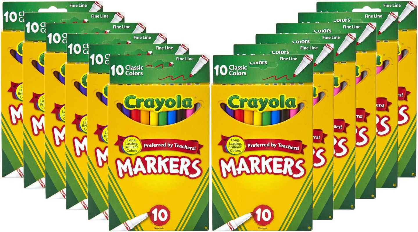 For Kids (12 Boxes), Bulk Coloring Markers For School,