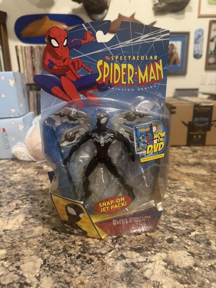 Hasbro Animated Black-Suited Spiderman Action Figure for sale