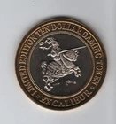 EXCALIBUR LAS VEGAS  .999 FINE SILVER LIMITED TEN DOLLAR GAMING TOKEN