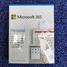 Microsoft 365 Personal 1 Person 12-Month NEW & SEALED - Free P&P